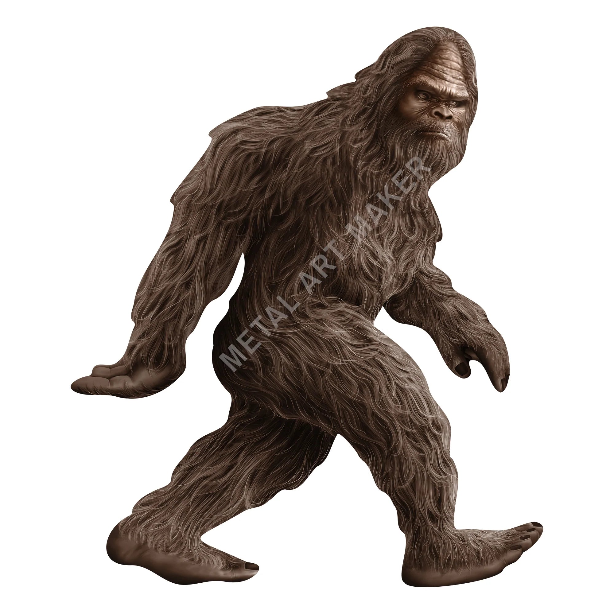 12 Inch Sasquatch Metal Wall Art Metal Art Maker
