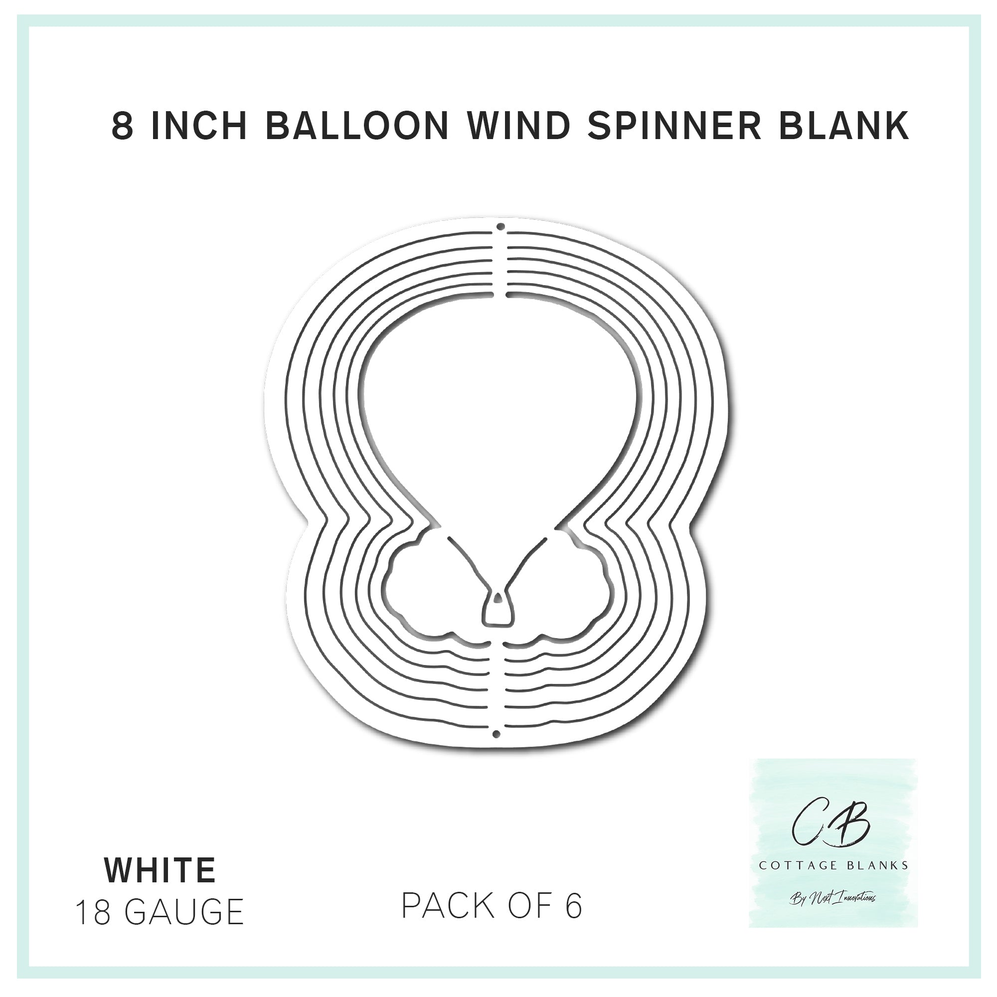 Next Innovations 6 Inch Wind Spinner Sublimation Blank, 6 Pack