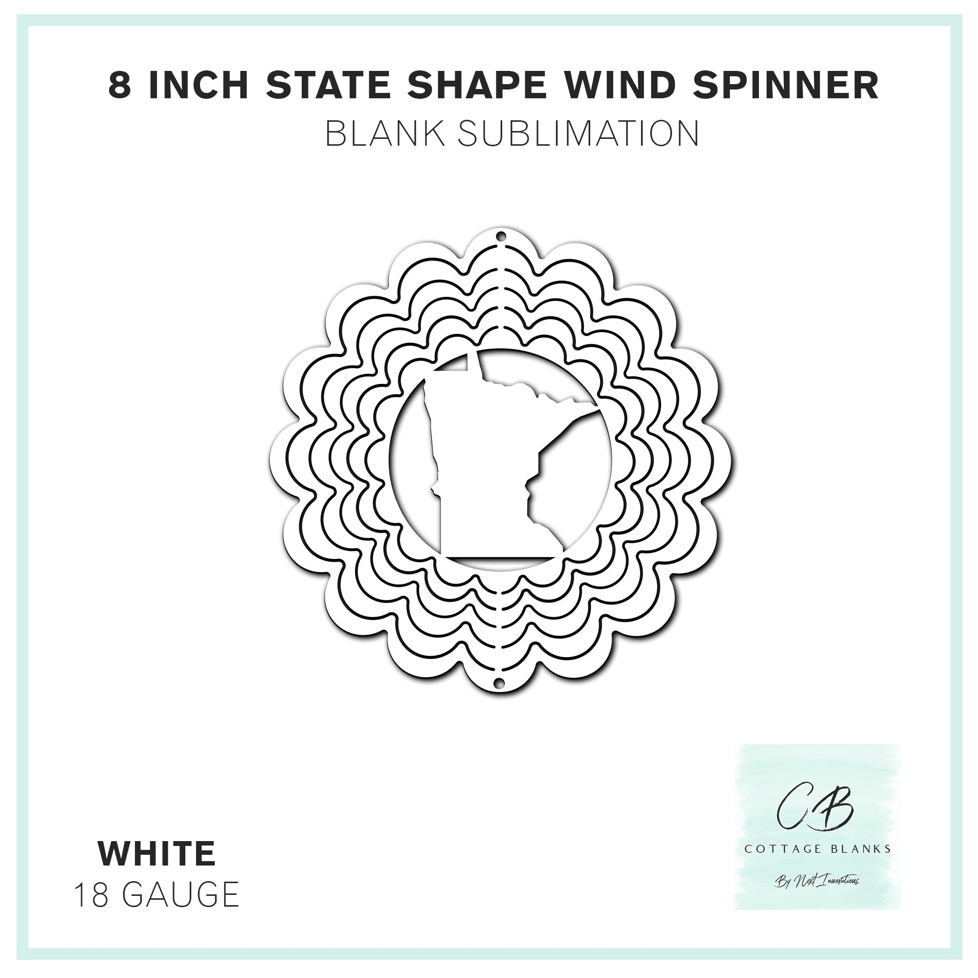 8 Inch State Shape Wind Spinner 6 Pack – Metal Art Maker