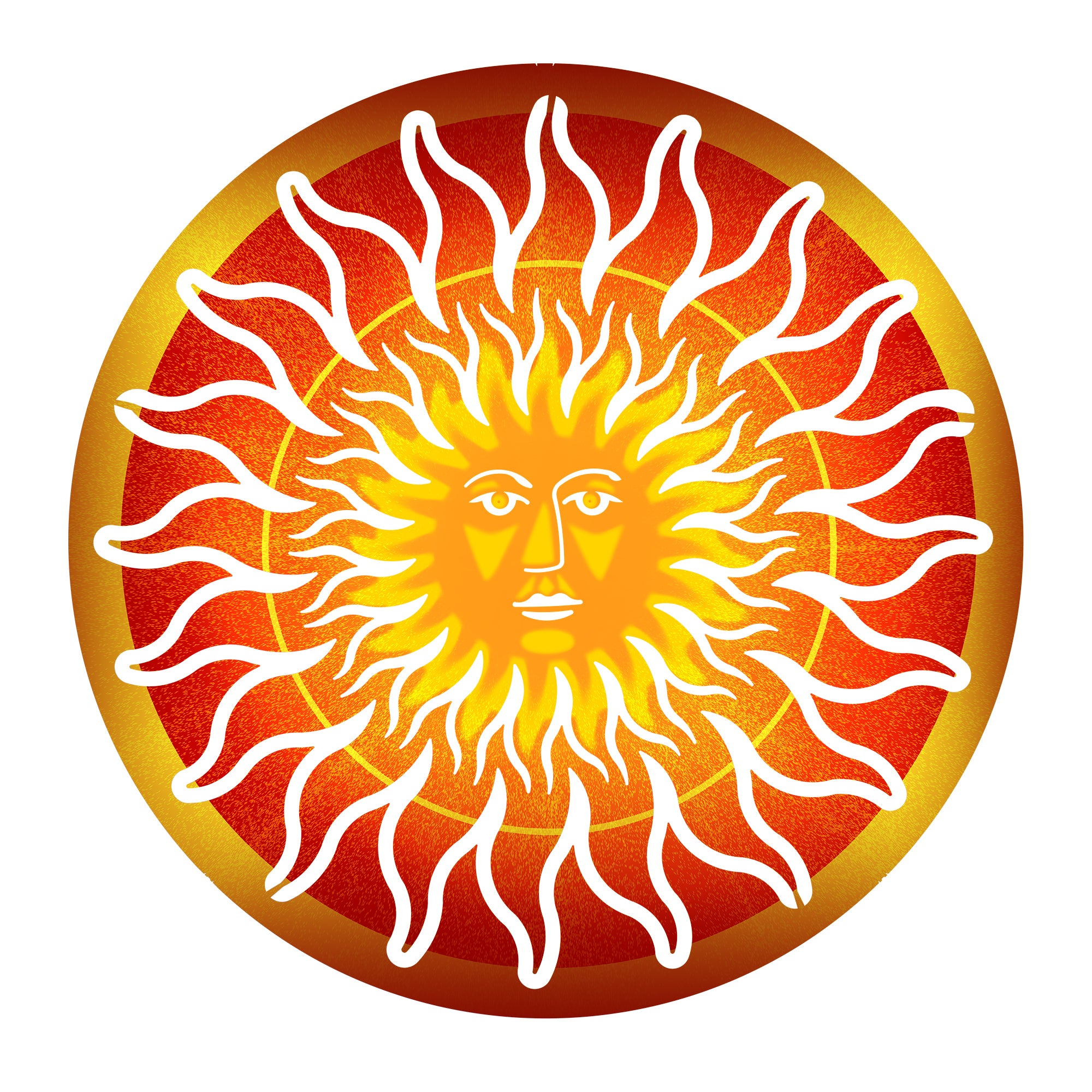 Sun Face Metal Wall Art 