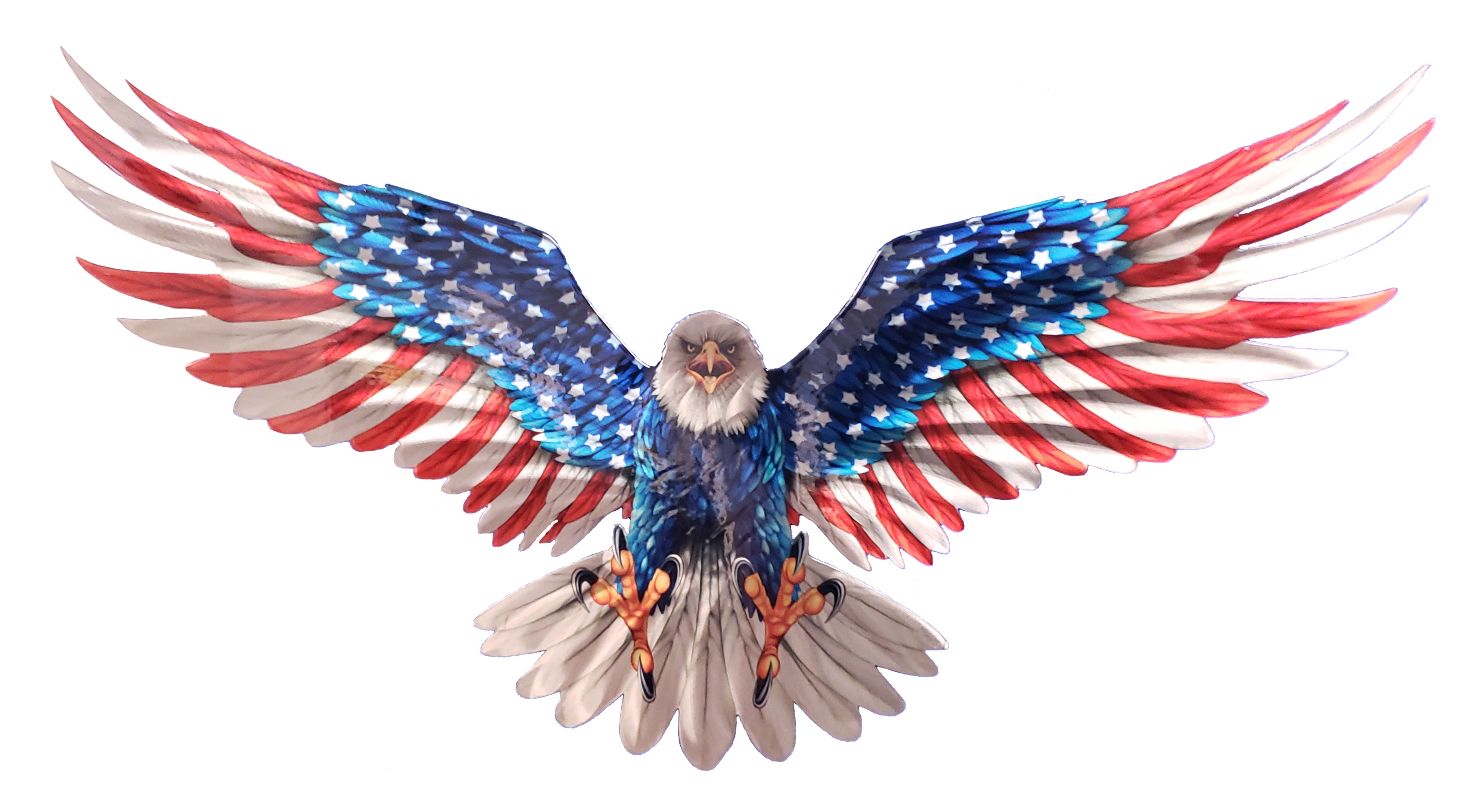 Patriotic Screaming Eagle Wall Art | Metal Home & Patio Décor – Metal ...