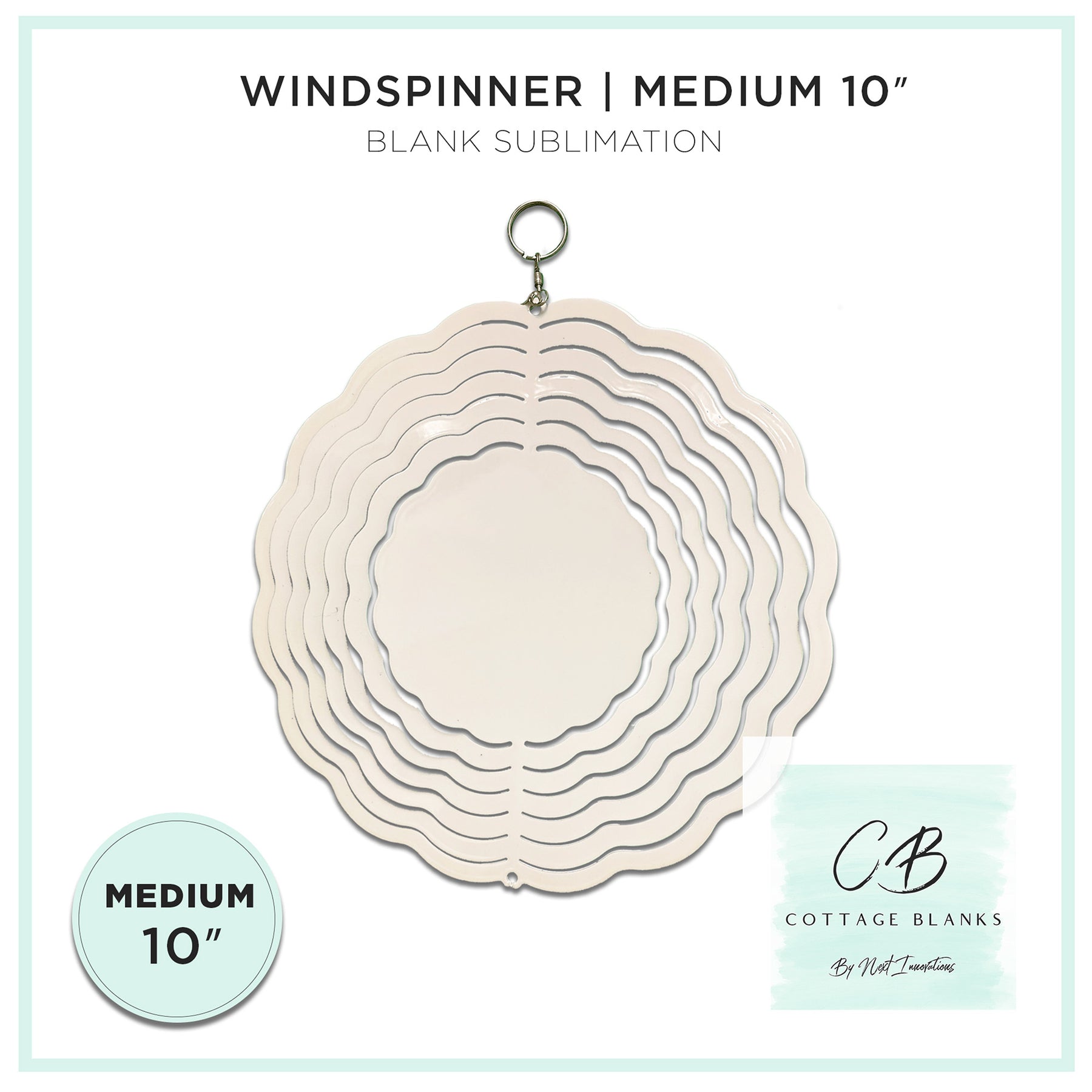 10'' Round Sublimation Metal Wind Spinner – The Blank Stockpile